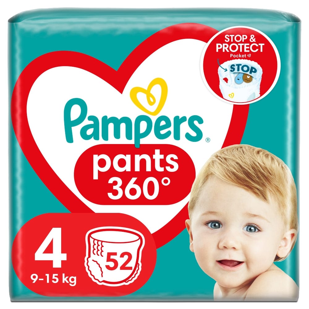 Produkt PAMPERS Pieluchomajtki Pieluchomajtki PAMPERS Pants 4 (9 -15kg) 52 szt S02145