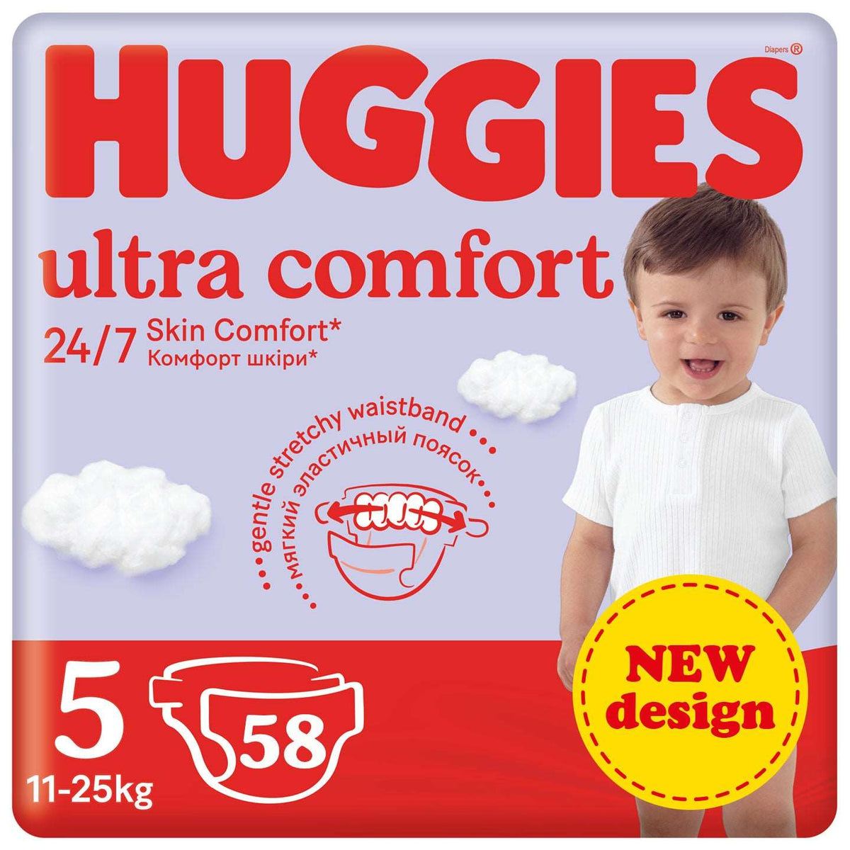 Produkt HUGGIES Pieluchy 2x Pieluchy HUGGIES Ultra Comfort rozmiar 5 (12-22kg) 58 szt K_032721_2