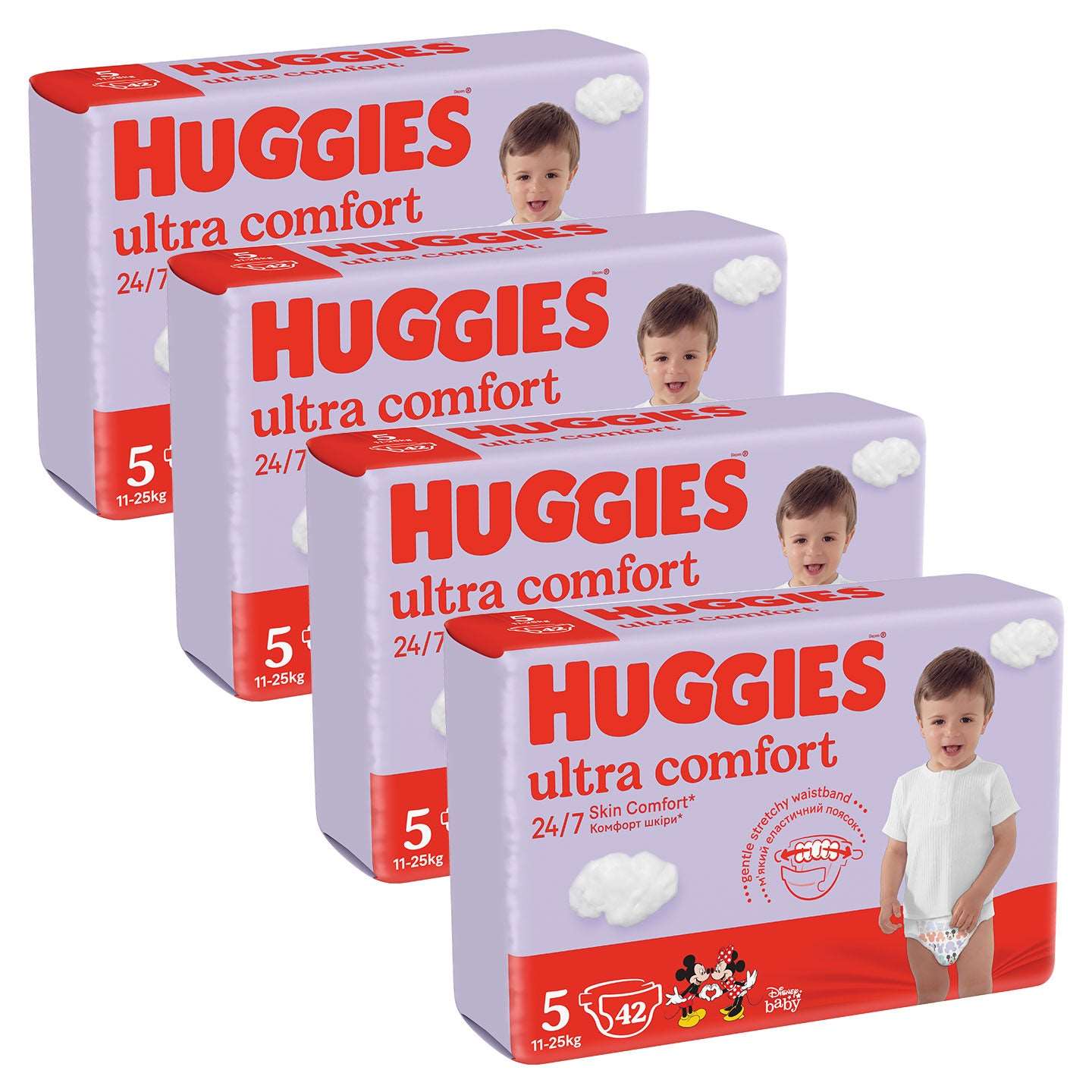 Produkt HUGGIES Pieluchy 4x HUGGIES Pieluchy Ultra Comfort Jumbo Pack (5) 11-25kg 42szt K_033293_4