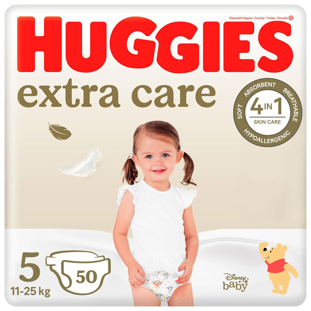 Produkt HUGGIES Pieluchy HUGGIES Extra Care Mega 5 (11-25kg) pieluchy 50 sz 030800