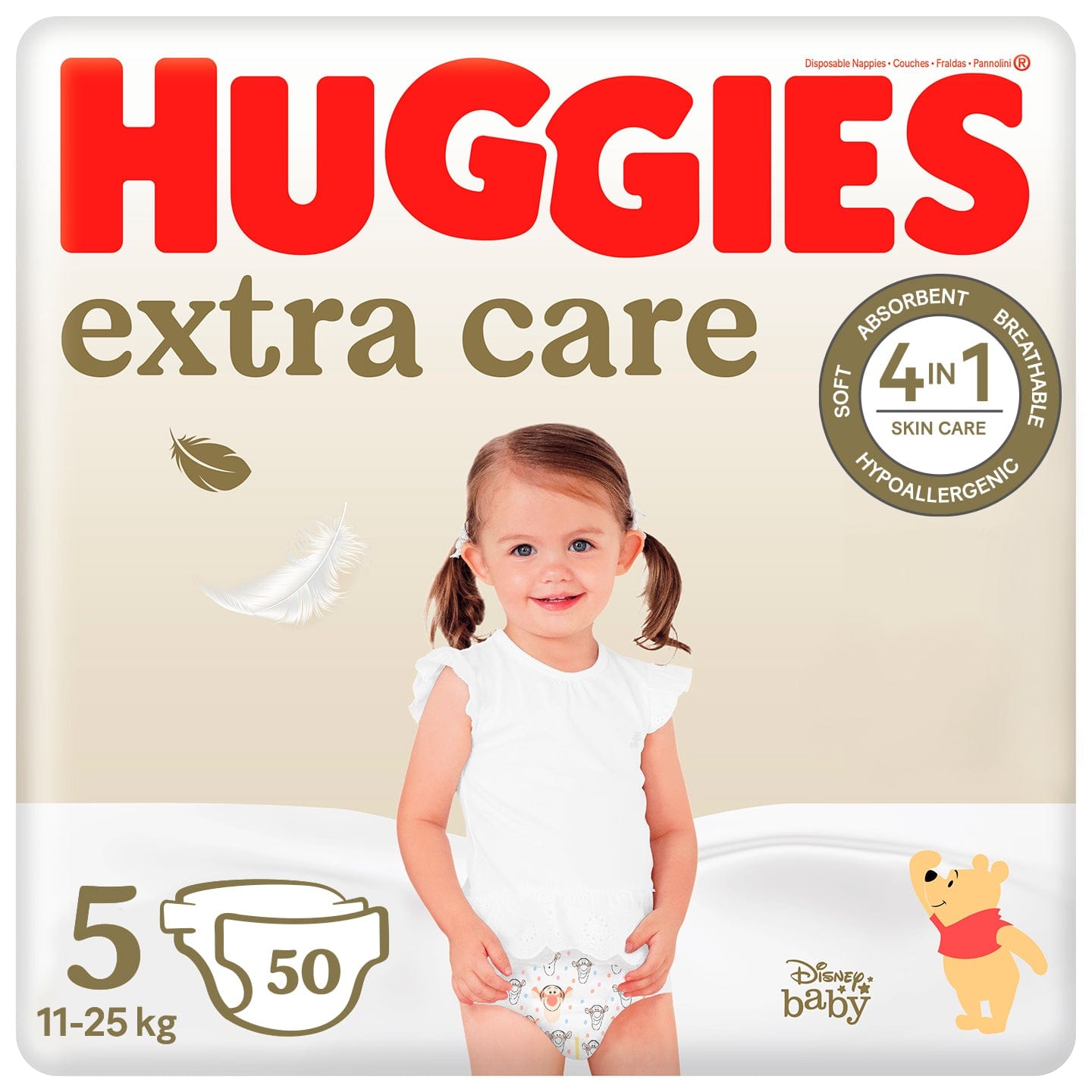 Produkt HUGGIES Pieluchy HUGGIES Extra Care Mega 5 (11-25kg) pieluchy 50 sz 030800