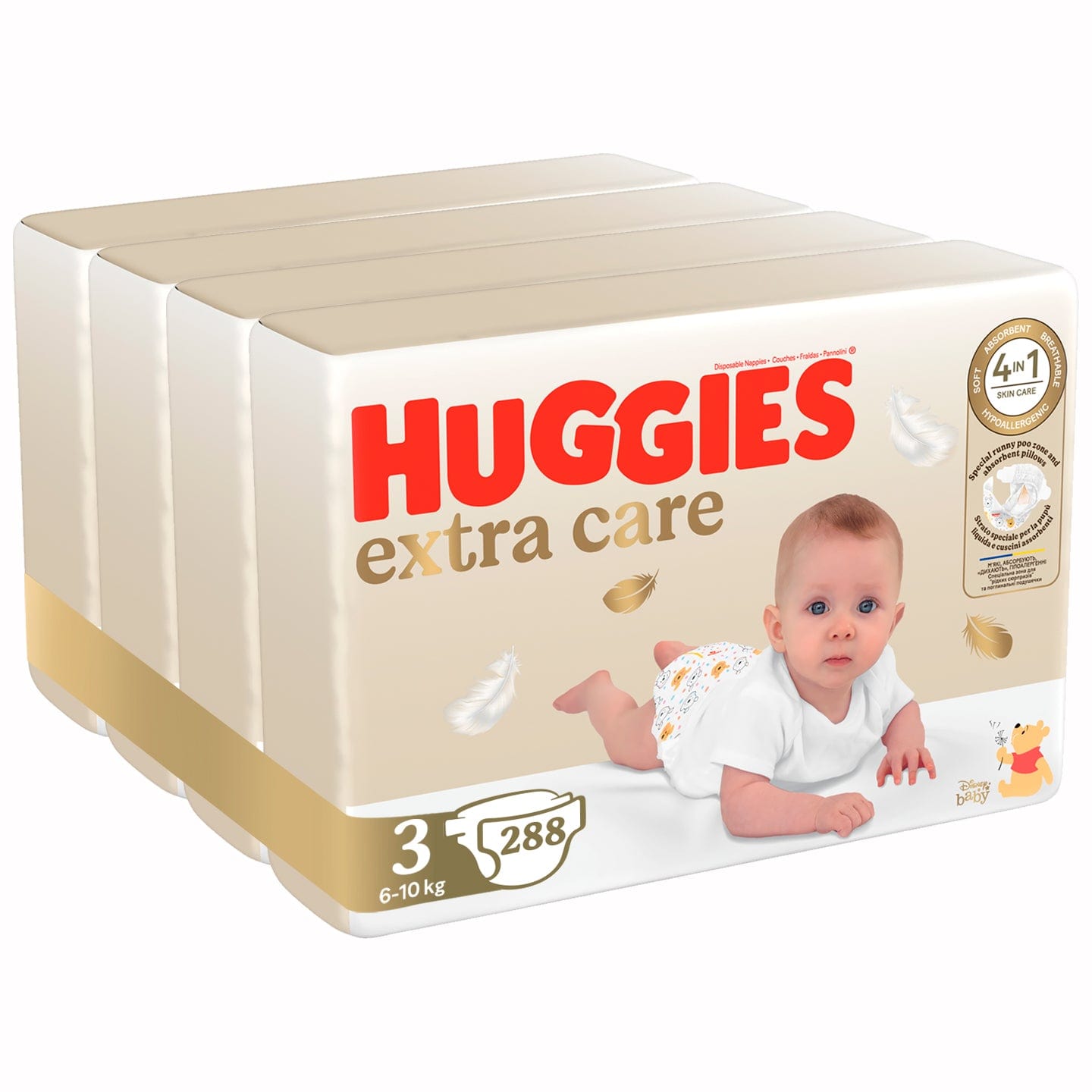 Produkt HUGGIES Pieluchy HUGGIES Pieluchy Extra Care 3 (6-10kg) 288 szt K_030798_4