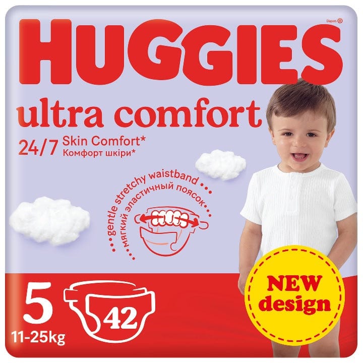 Produkt HUGGIES Pieluchy HUGGIES Pieluchy Ultra Comfort Jumbo Pack (5) 11-25kg 42szt 033293