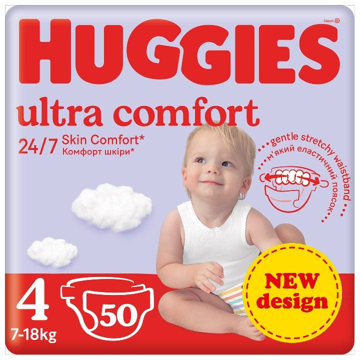 Produkt HUGGIES Pieluchy HUGGIES Ultra Comfort Jumbo Pack rozmiar 4 7-18kg 50szt Pieluchy 033292