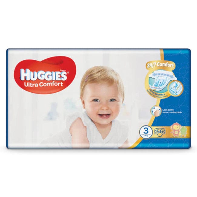 Produkt HUGGIES Pieluchy HUGGIES Ultra Comfort rozmiar 3 (5-8kg) 56 szt 020378