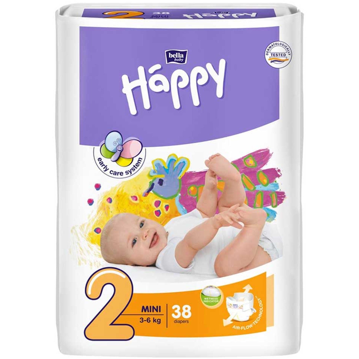 Produkt HAPPY Pieluchy Pieluchy HAPPY 38szt Mini 2 030986