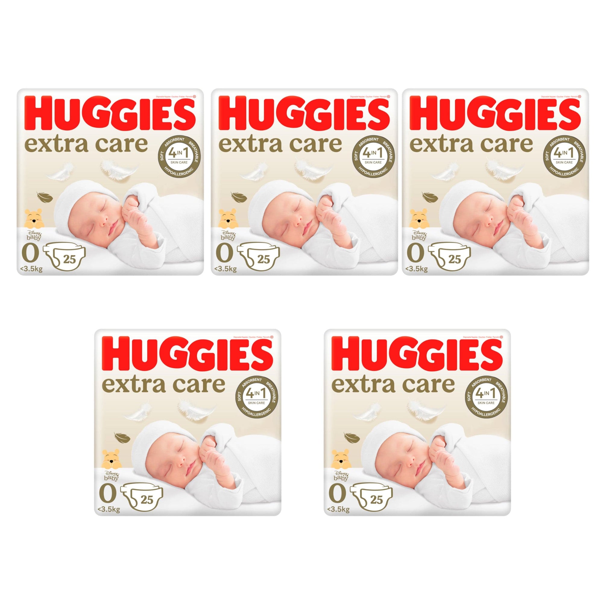 Produkt HUGGIES Pieluchy Pieluchy HUGGIES Extra Care 0 (<3,5kg) 125 szt K_038000_5