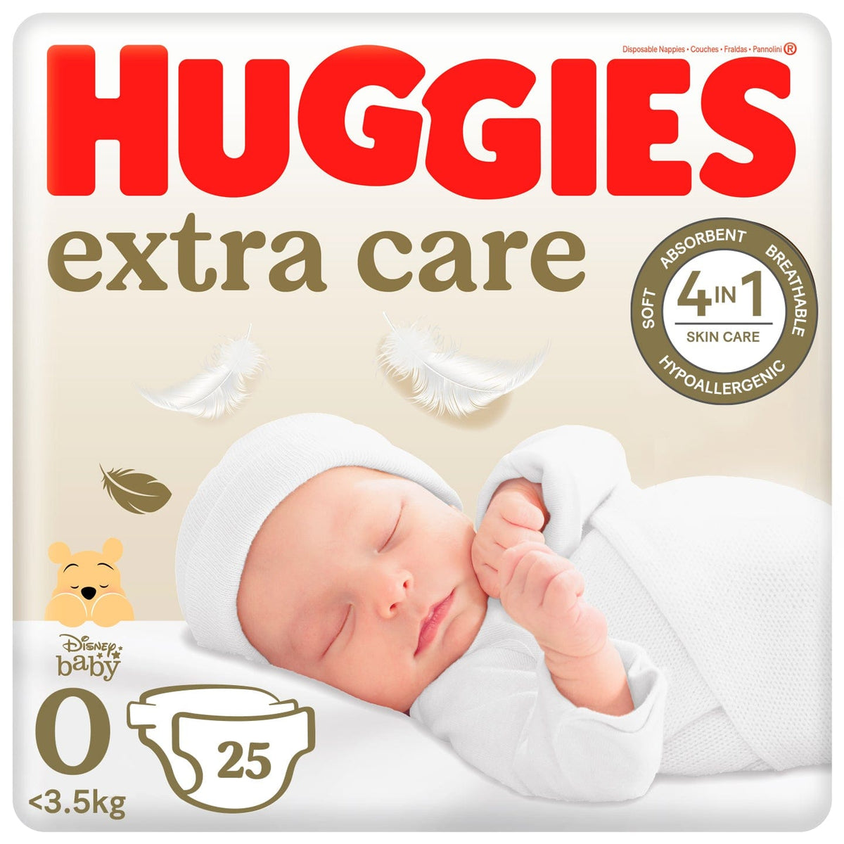 Produkt HUGGIES Pieluchy Pieluchy HUGGIES Extra Care 0 (&lt;3,5kg) 125 szt K_038000_5