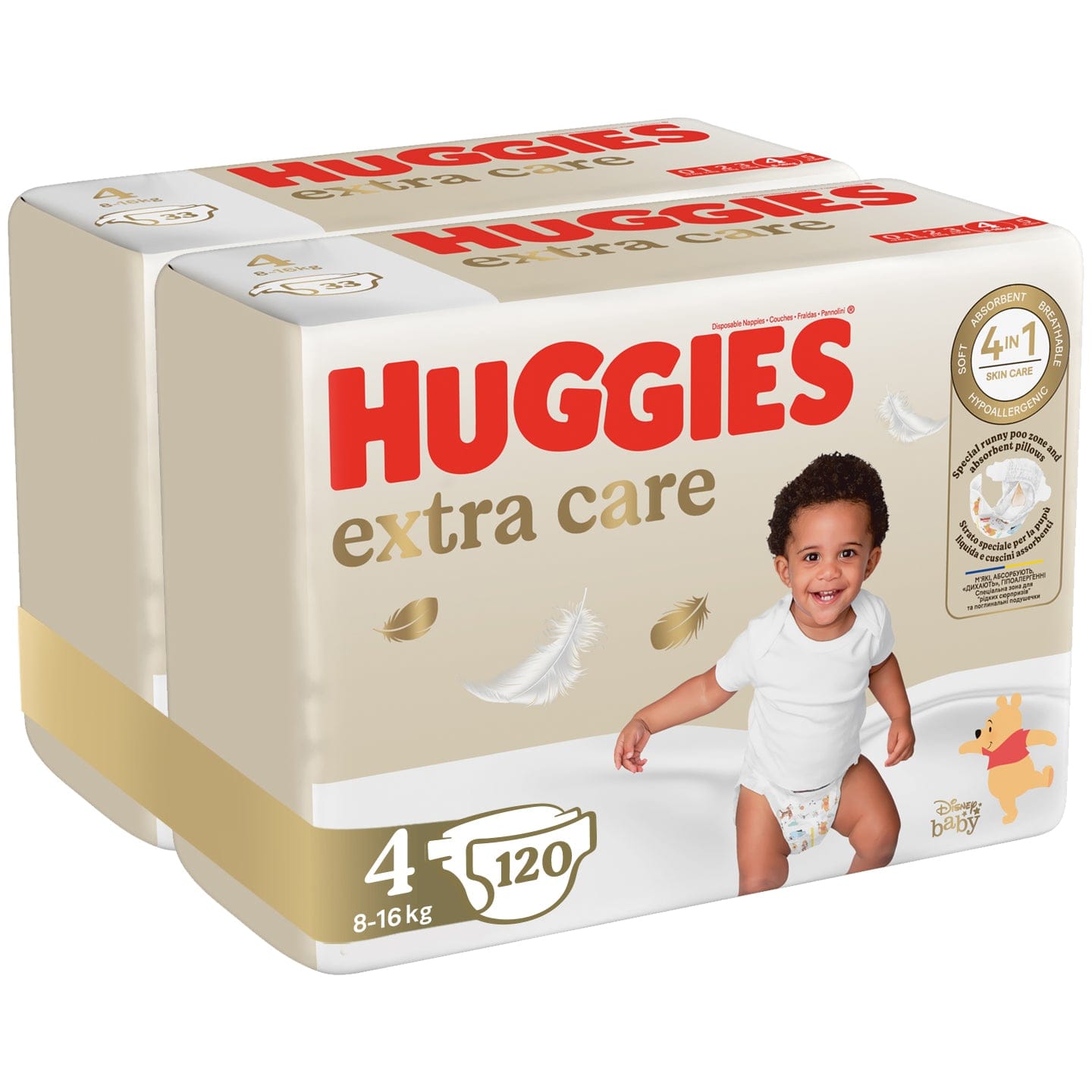 Produkt HUGGIES Pieluchy Pieluchy HUGGIES Extra Care 4 (8-16kg) 120 szt K_030799_2