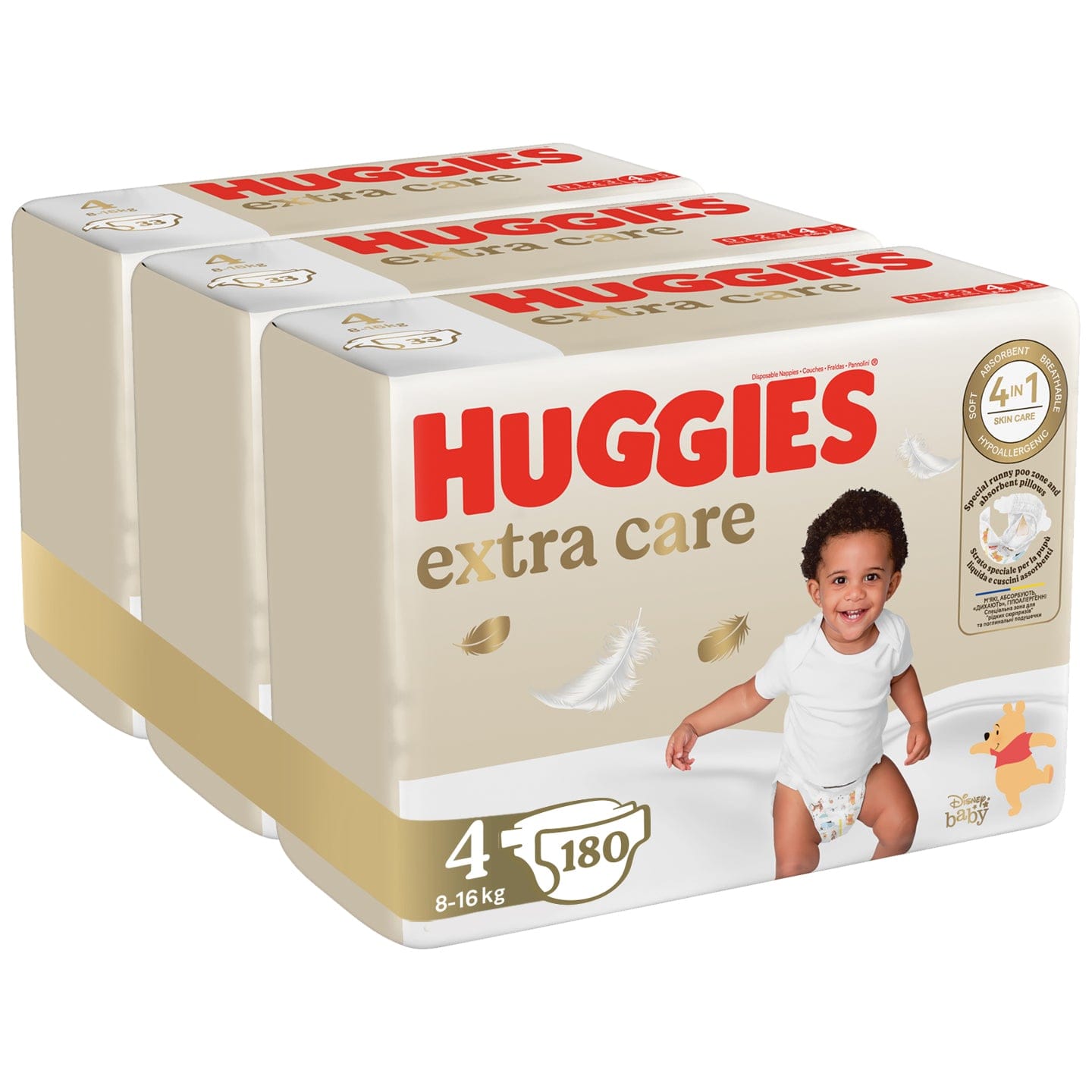 Produkt HUGGIES Pieluchy Pieluchy HUGGIES Extra Care 4 (8-16kg) 180 szt K_030799_3