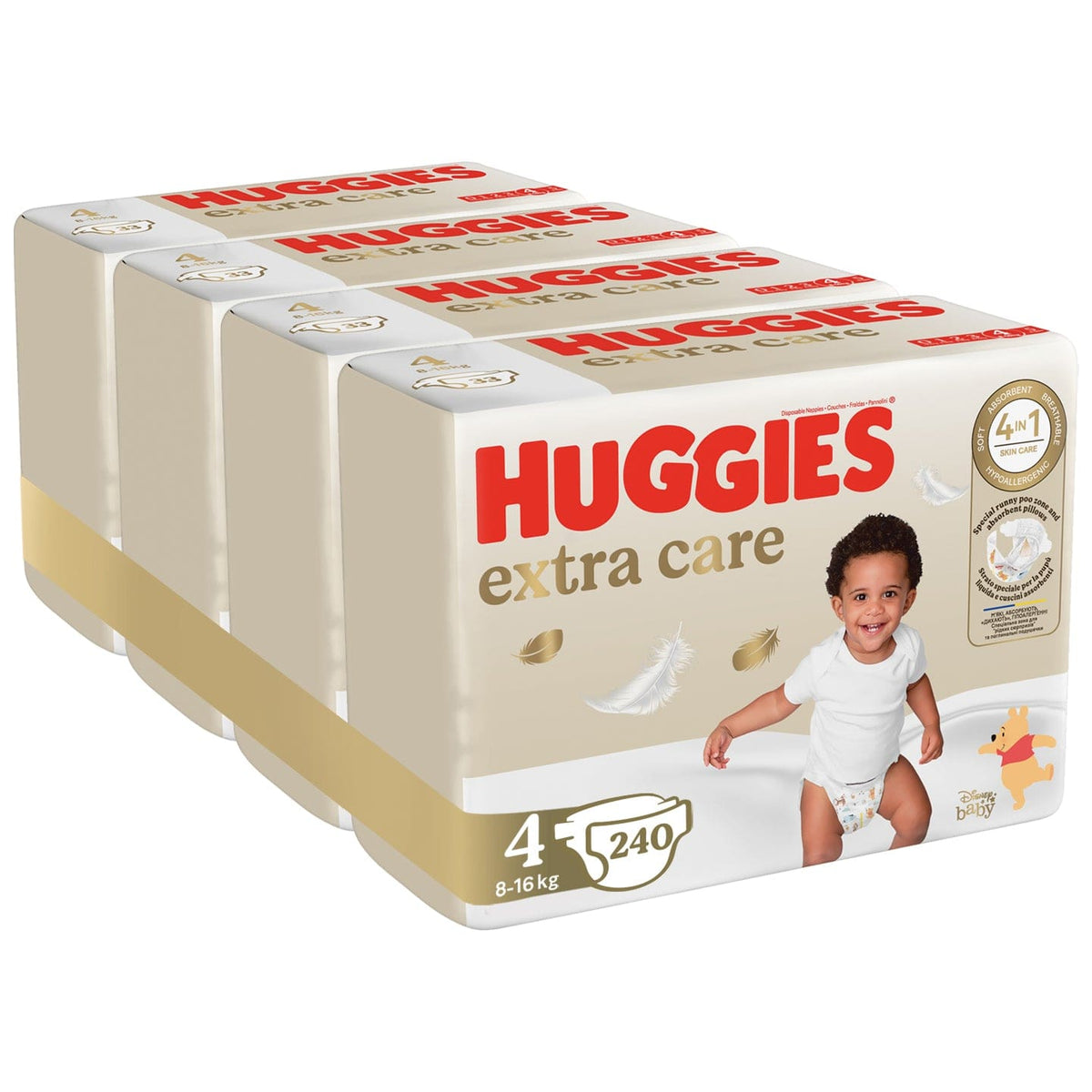 Produkt HUGGIES Pieluchy Pieluchy HUGGIES Extra Care 4 (8-16kg) 240 szt K_030799_4