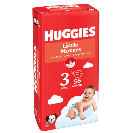 Produkt HUGGIES Pieluchy Pieluchy HUGGIES Little Movers rozmiar 3 (4-9kg) 56szt 033291