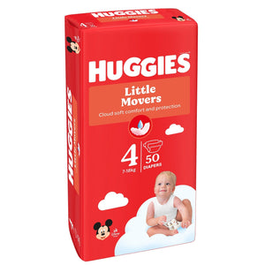 Produkt HUGGIES Pieluchy Pieluchy HUGGIES Little Movers rozmiar 4 (7-18kg) 50szt 033292