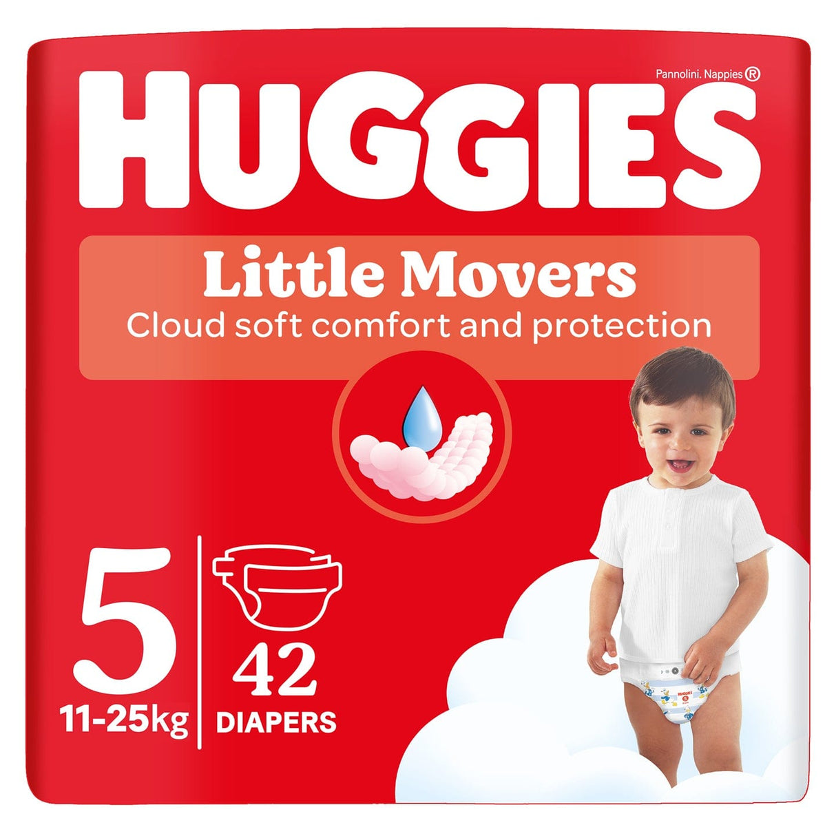 Produkt HUGGIES Pieluchy Pieluchy HUGGIES Little Movers rozmiar 5 (11-25kg) 42szt 033293