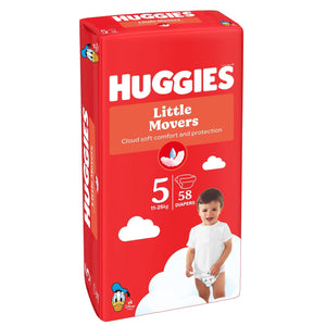 Produkt HUGGIES Pieluchy Pieluchy HUGGIES Little Movers rozmiar 5 (11-25kg) 58 szt 032721