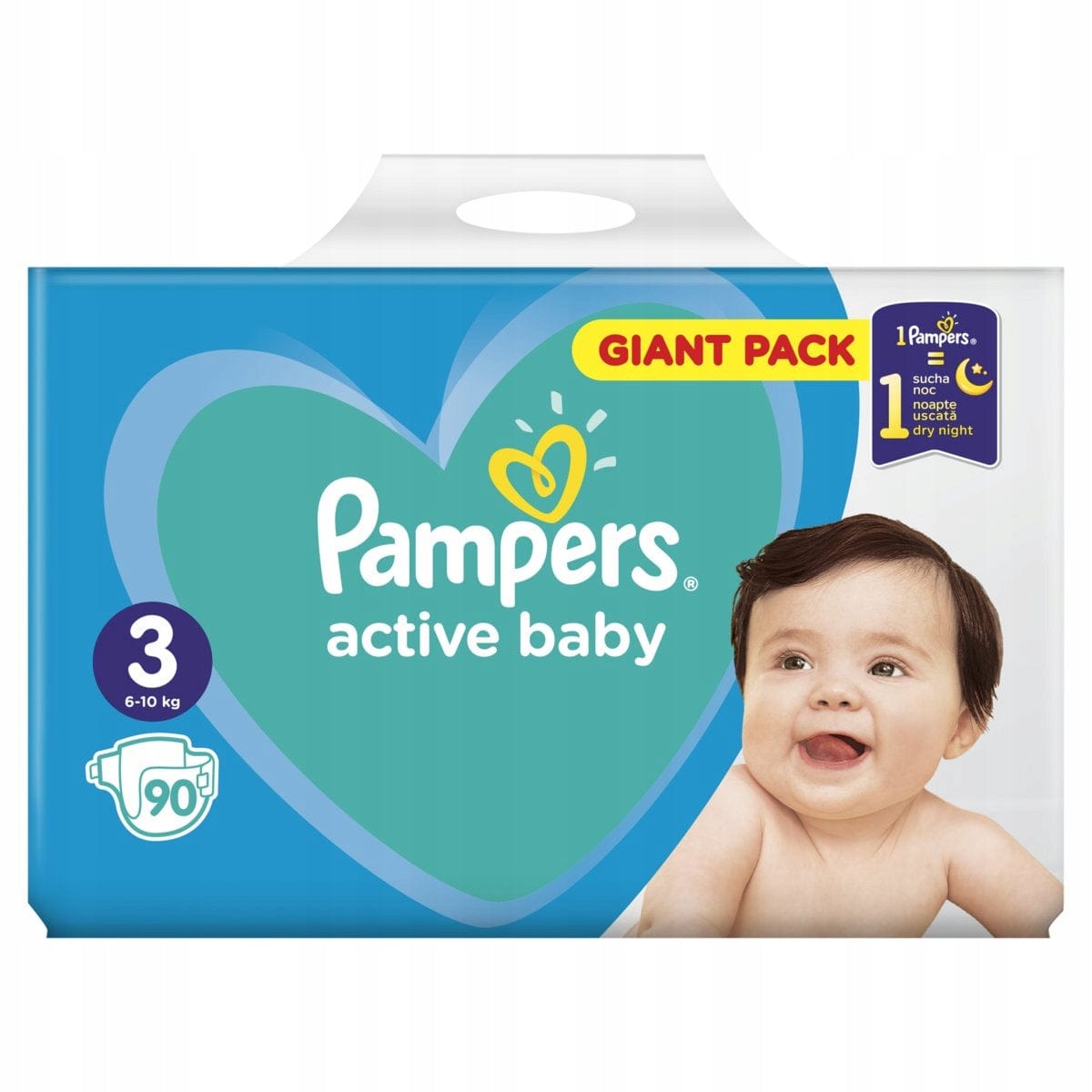 Produkt PAMPERS Pieluchy Pieluchy PAMPERS Active Baby Midi rozmiar 3 (6-10 kg) 90 szt 021878
