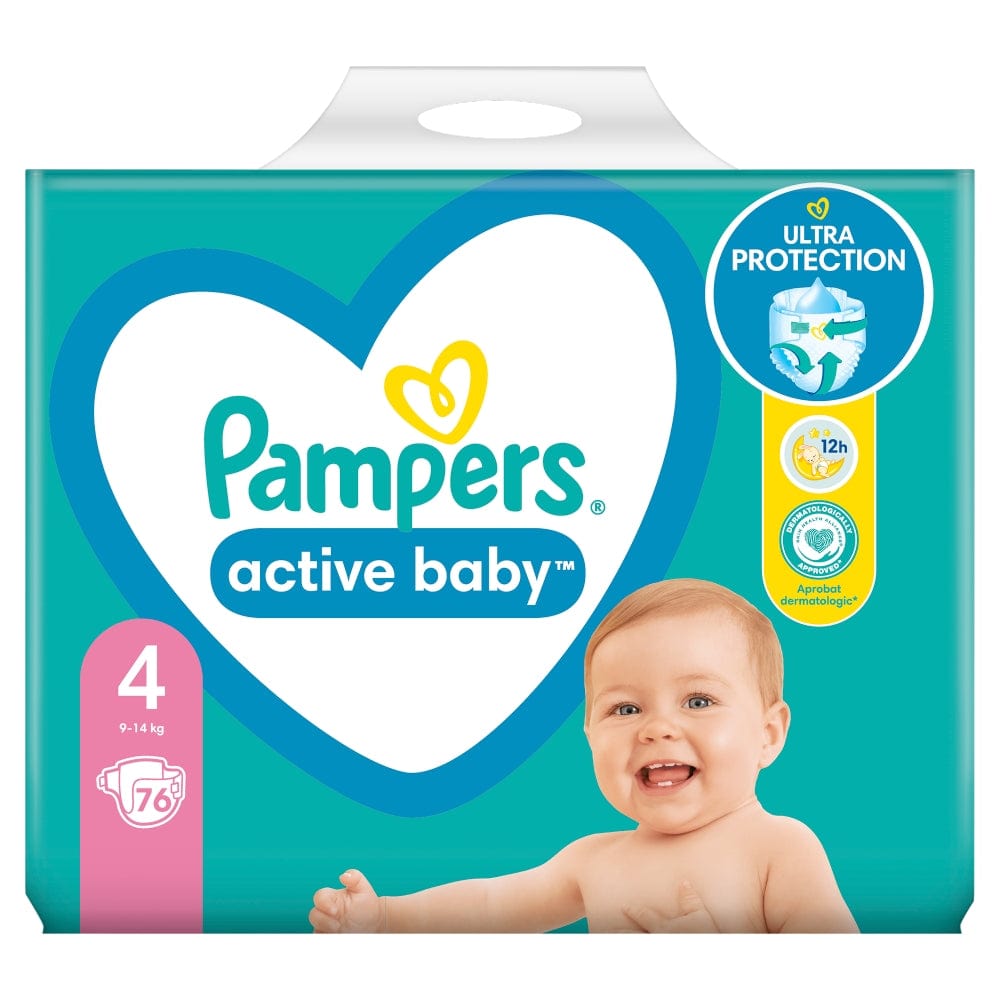 PAMPERS Pieluchy Pieluchy PAMPERS Active Baby roz 4 (9-14kg) 76 szt