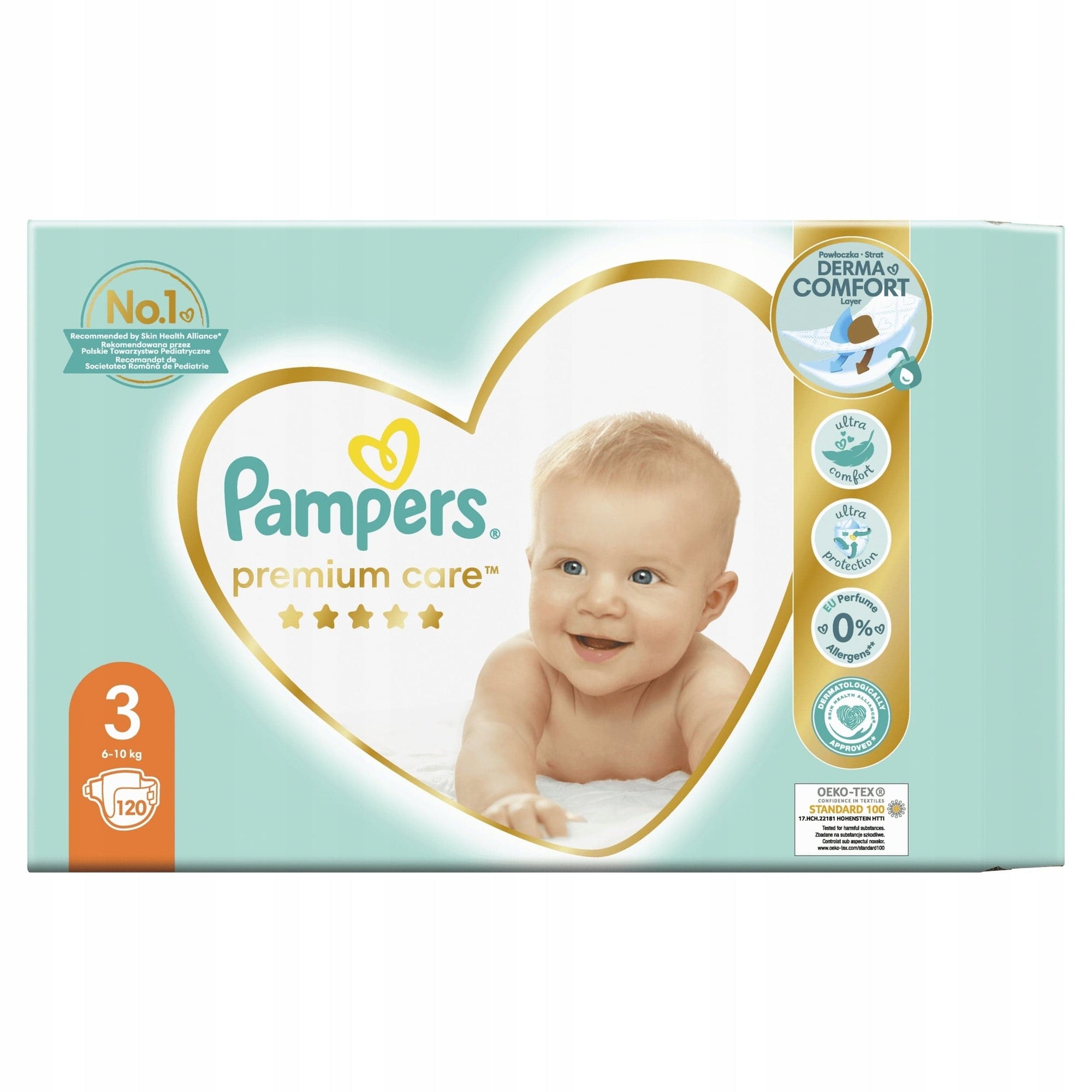 Produkt PAMPERS Pieluchy Pieluchy PAMPERS Premium Care Midi roz 3 (6-10kg) 120 szt 014389