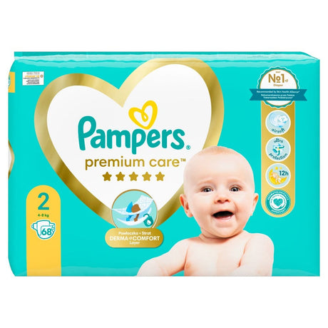 Produkt PAMPERS Pieluchy Pieluchy PAMPERS Premium Care roz 2 (4-8 kg) Mini 68 szt. 023006