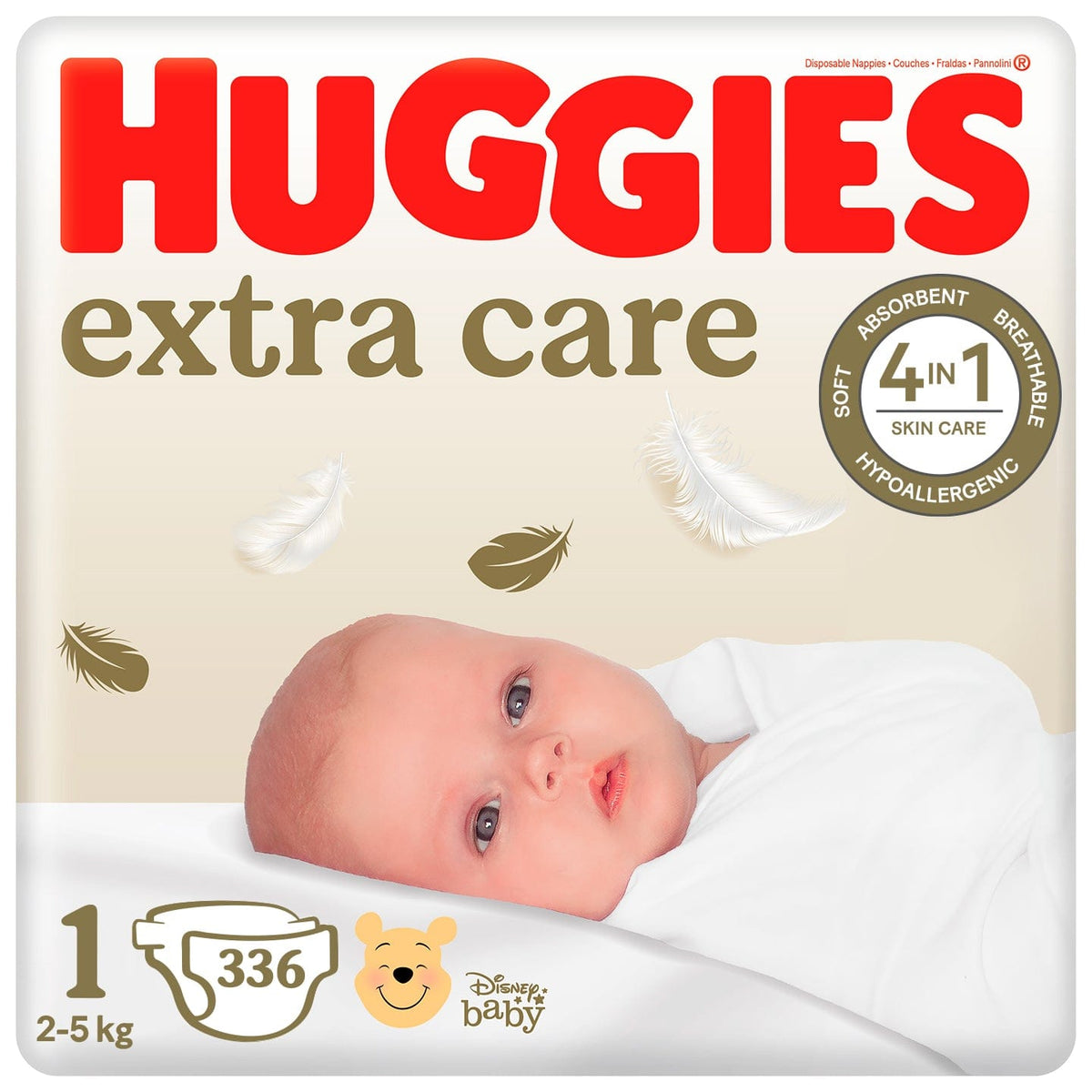 Produkt HUGGIES Pieluchy Pieluszki HUGGIES Extra Care Newborn rozmiar 1 (2-5kg) 336 szt K_030793_4