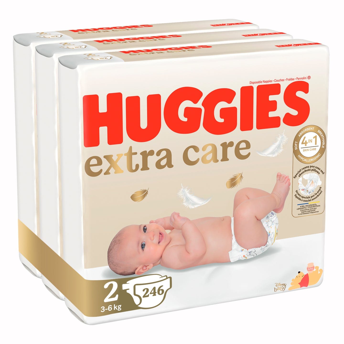 Produkt HUGGIES Pieluchy Pieluszki HUGGIES Extra Care rozmiar 2 (3-6kg) 246 szt K_030794_3