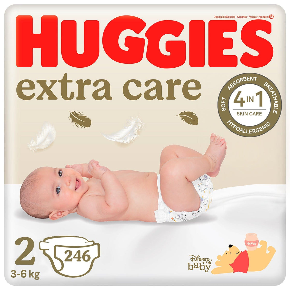 Produkt HUGGIES Pieluchy Pieluszki HUGGIES Extra Care rozmiar 2 (3-6kg) 246 szt K_030794_3