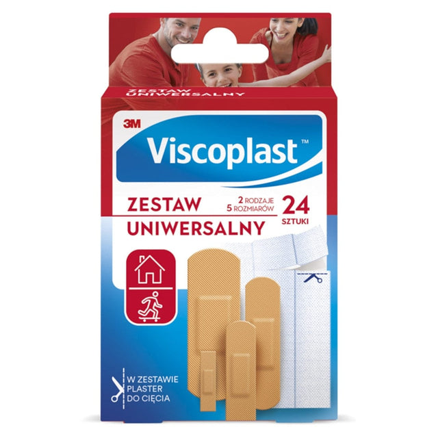 Produkt VISCOPLAST Plastry uniwersalne VISCOPLAST zestaw plastrów 24 szt S02199