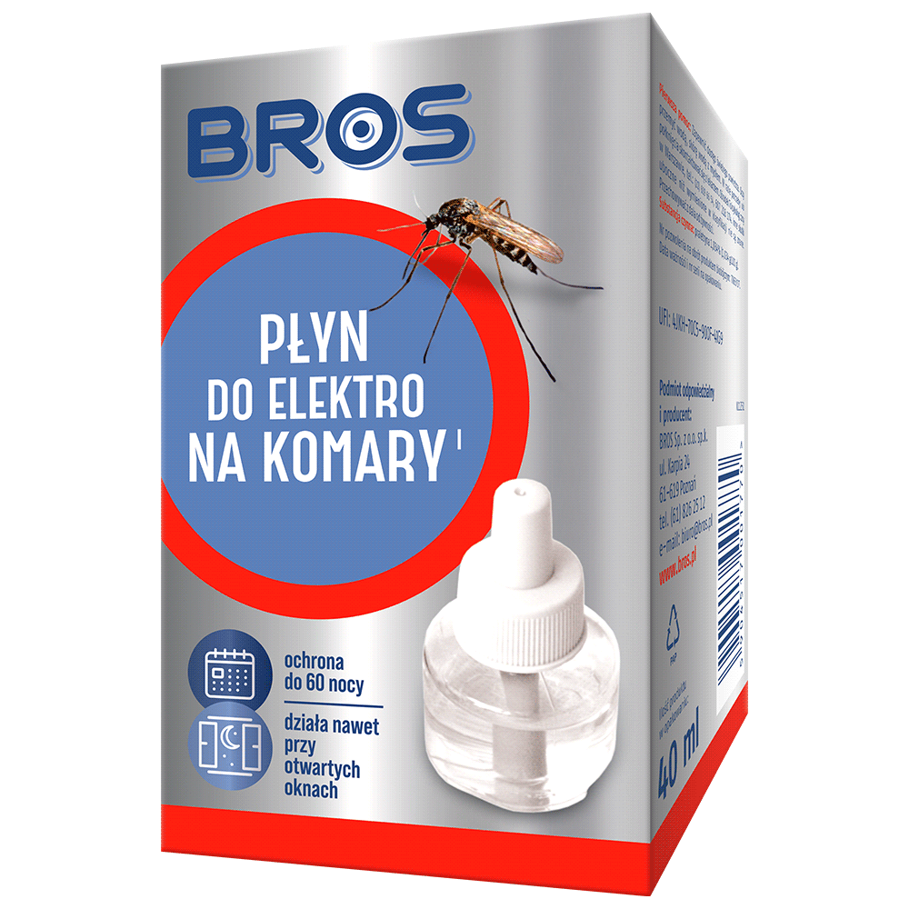 Produkt BROS Płyn do elektro BROS Na komary 60 nocy działania 40 ml 045962