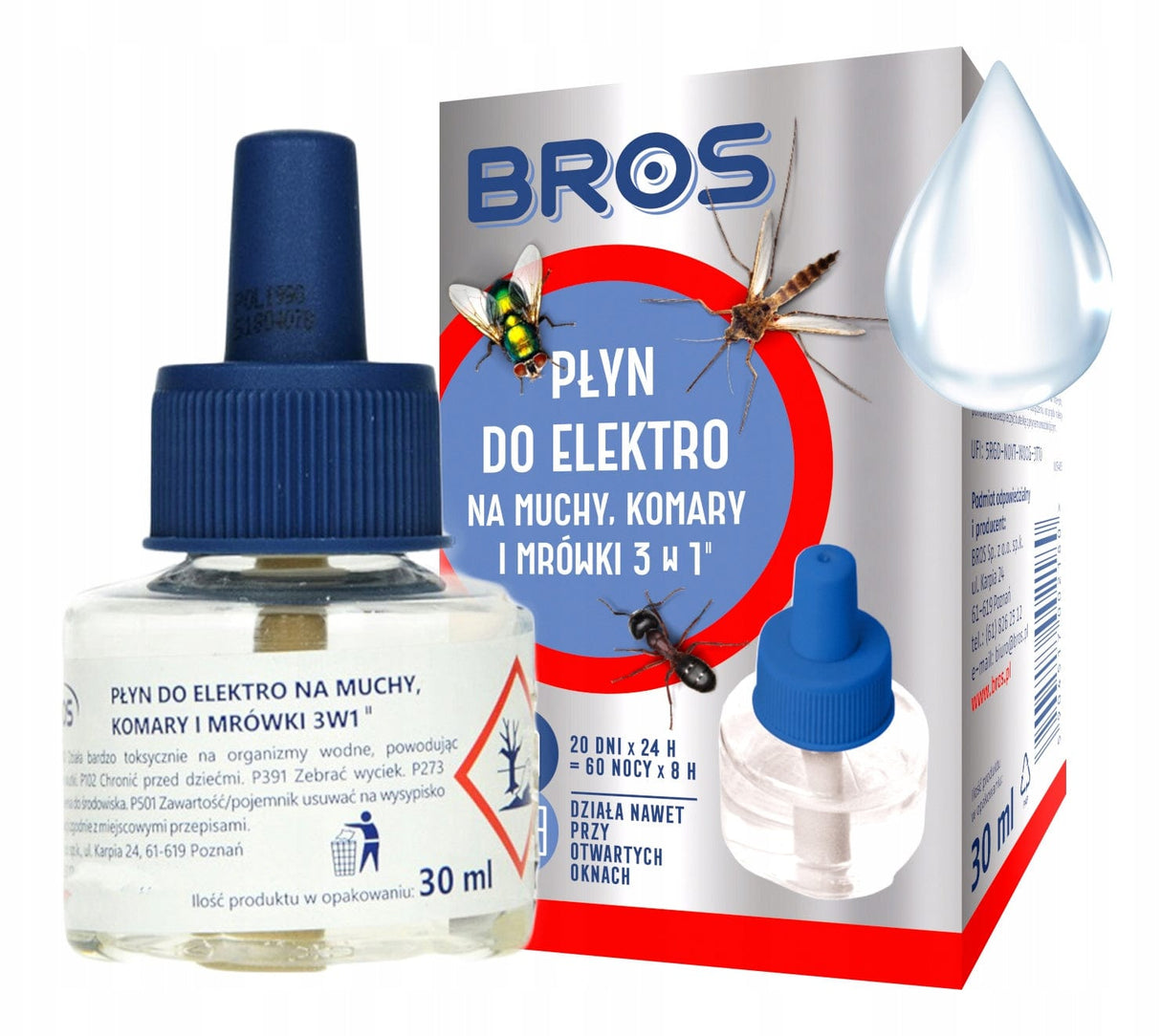 Produkt BROS Płyn do elektro na muchy, komary i mrówki BROS *** 20 dni x 24 h *** 045948