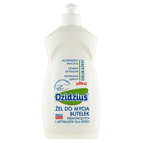 Produkt DZIDZIUŚ Płyny do naczyń Żel do mycia butelek, smoczków DZIDZIUŚ 500 ml S01437