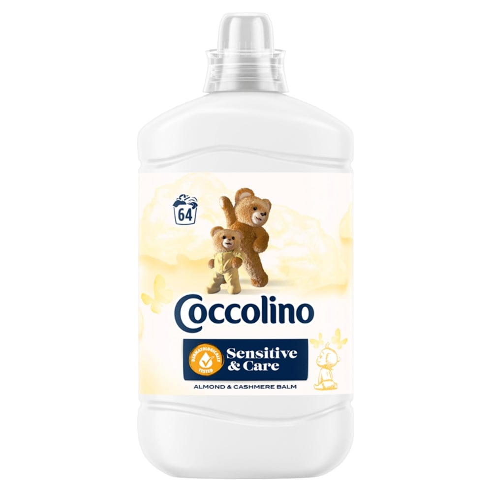 Produkt COCCOLINO Płyny do płukania Płyn do płukania COCCOLINO Sensitive Almond &amp; Cashmere Balm 64 prania 1,6 l S01882