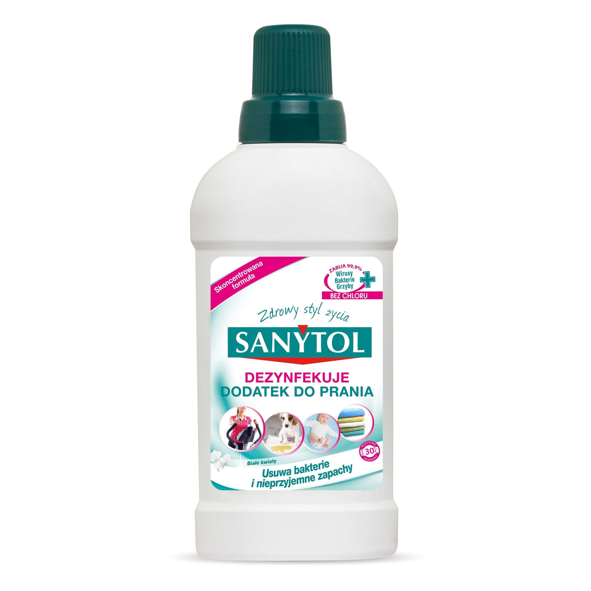 Produkt SANYTOL Płyny i żele do prania 6x Dodatek dezynfekujący do prania SANYTOL białe kwiaty 500 ml K_S01259_6