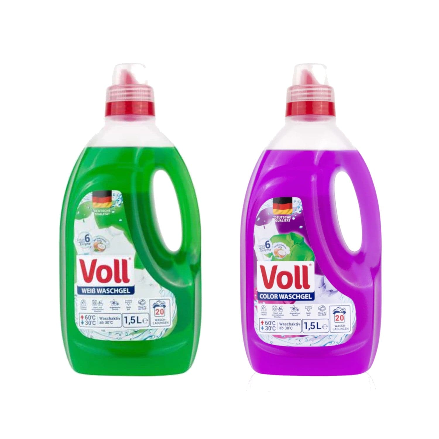 Produkt VOLL Płyny i żele do prania Żel do Prania Voll Color + White 1,5 L 20 Prań DE Z00321