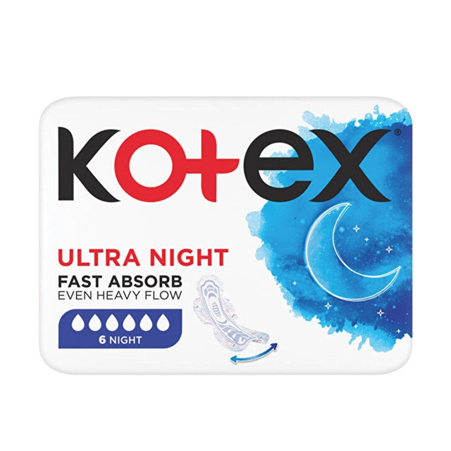 Produkt KOTEX Podpaski Podpaski KOTEX Ultra Night 6 sztuk 026016