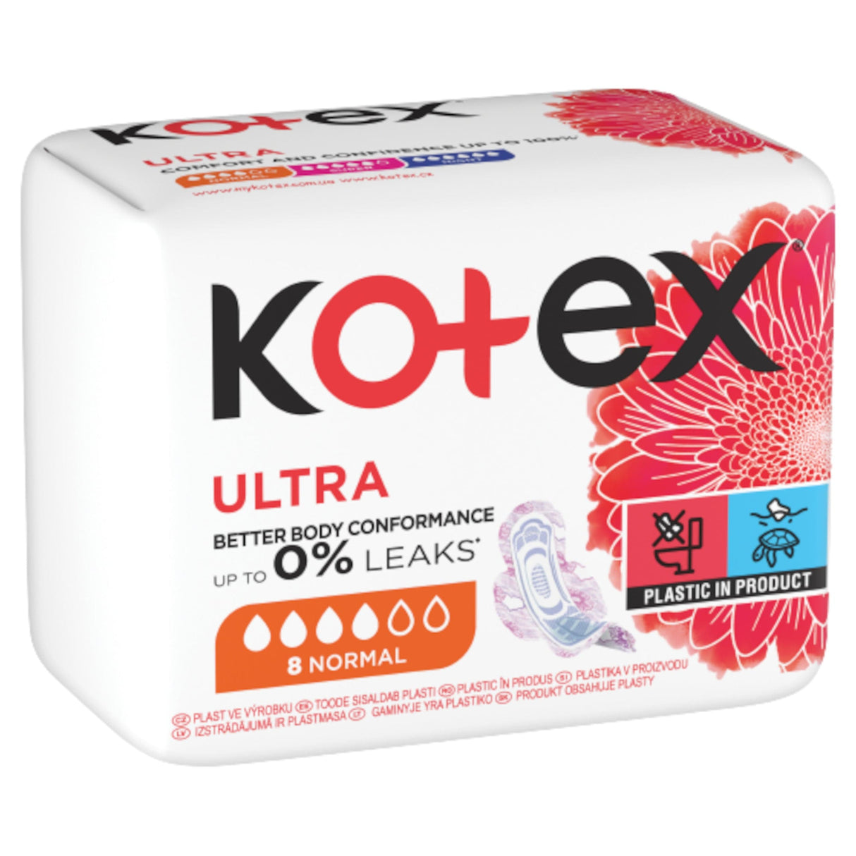 Produkt KOTEX Podpaski Podpaski KOTEX Ultra Normal 8 sztuk 026014