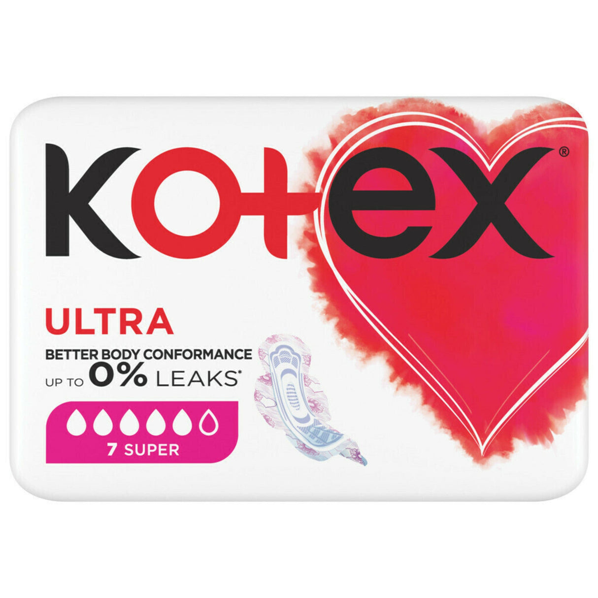 Produkt KOTEX Podpaski Podpaski KOTEX Ultra Super 7 sztuk 026011