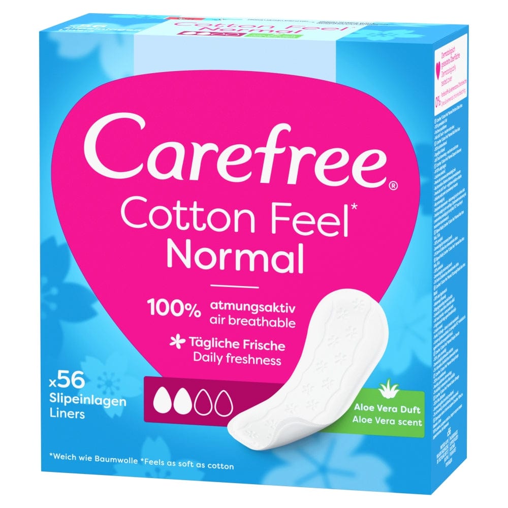 Produkt CAREFREE Podpaski Wkładki higieniczne CAREFREE Aloe 56szt 026487