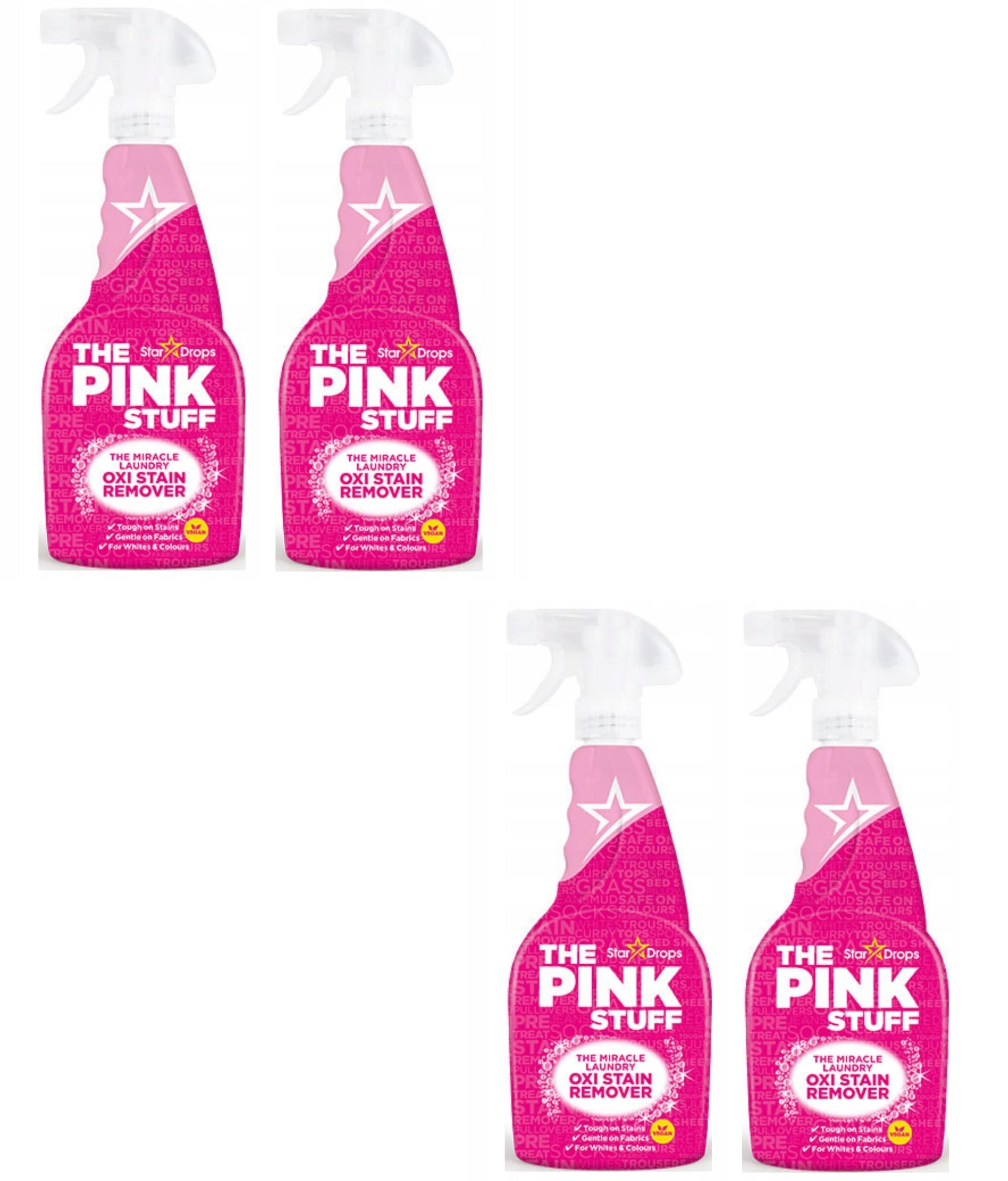 Produkt THE PINK STUFF Pozostałe do prania 4x Odplamiacz w sprayu THE PINK STUFF Oxi Stain Remover 500 ml K_027823_4