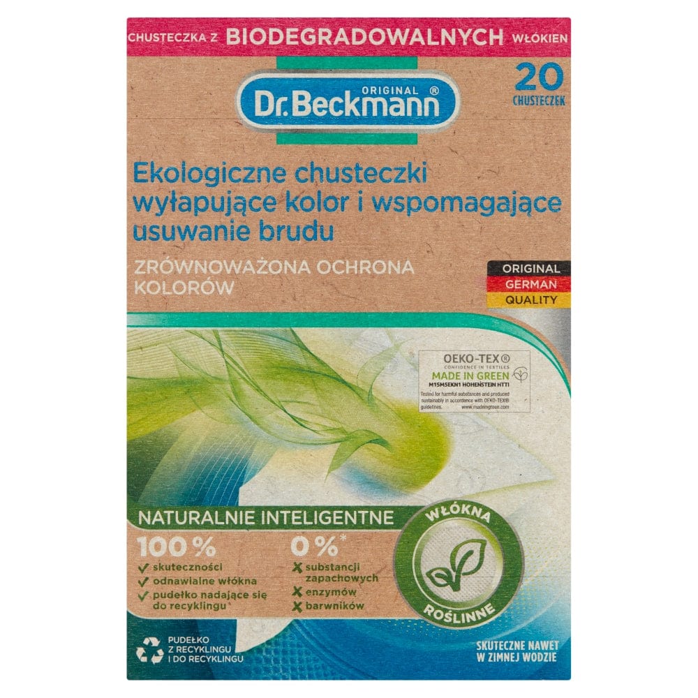 Produkt DR BECKMANN Pozostałe do prania Chusteczki do prania DR. BECKMANN wyłapujące kolor 20 szt S01719