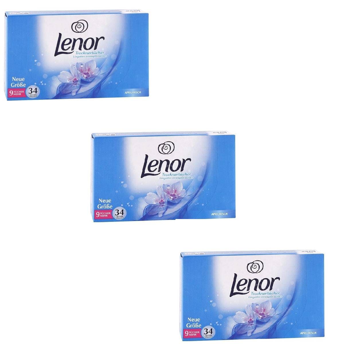 Produkt LENOR Pozostałe do prania Chusteczki zapachowe do suszarek Lenor Aprilfrisch 3x34szt K_020252_3