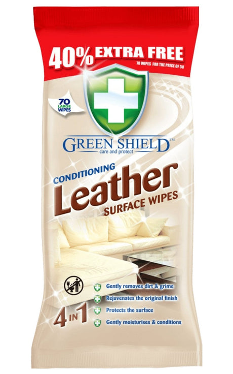 Produkt GREENSHIELD Pozostałe do sprzątania Chusteczki do powierzchni skórzanych GREENSHIELD Shield Leather 70szt 022059