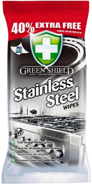 Produkt GREENSHIELD Pozostałe do sprzątania Chusteczki nawilżane do stali nierdzewnej GREENSHIELD Stainless Steel 70szt 027431