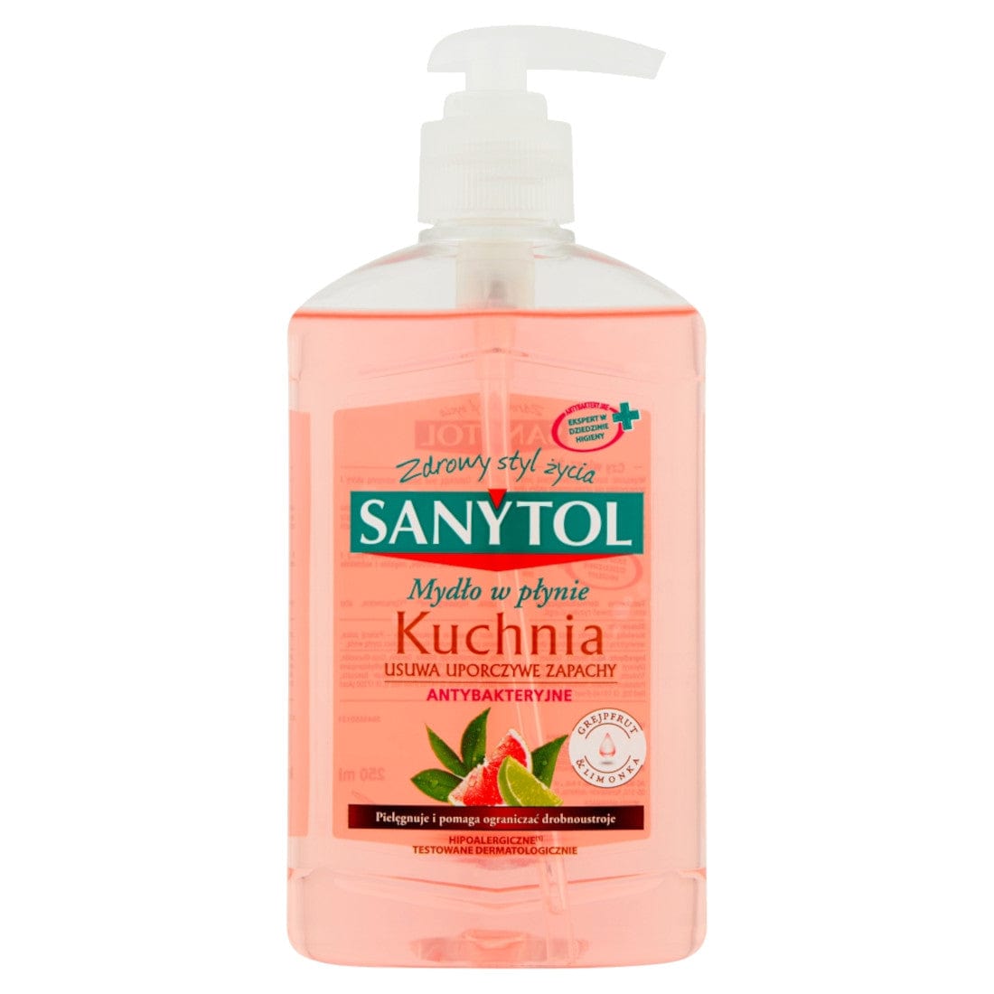 Produkt SANYTOL Pozostałe do sprzątania Mydło w płynie SANYTOL antybakteryjne do kuchni Grejpfrut i limonka 250 ml S01824