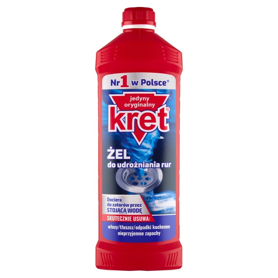 Produkt KRET Pozostałe do sprzątania Żel do udrażniania rur KRET 1 l 020651