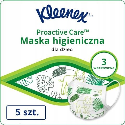 Produkt KLEENEX Pozostałe Maseczka higieniczna KLEENEX dla dzieci 5 szt 027965