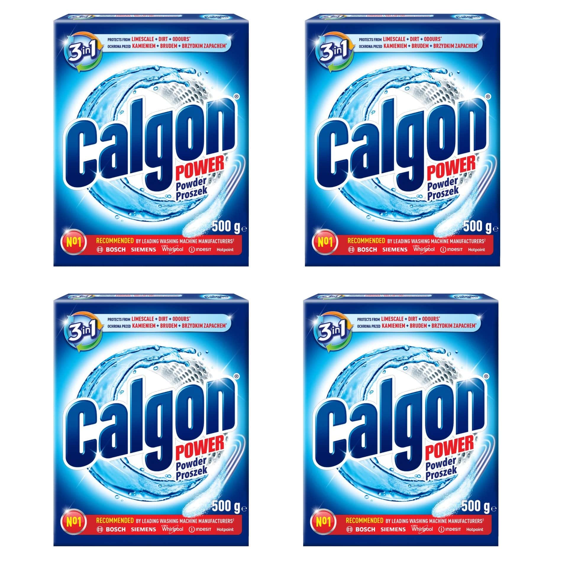 Produkt CALGON Proszki do pralek 4x Proszek do pralek CALGON 3w1 Odkamieniacz 500 g K_S01423_4