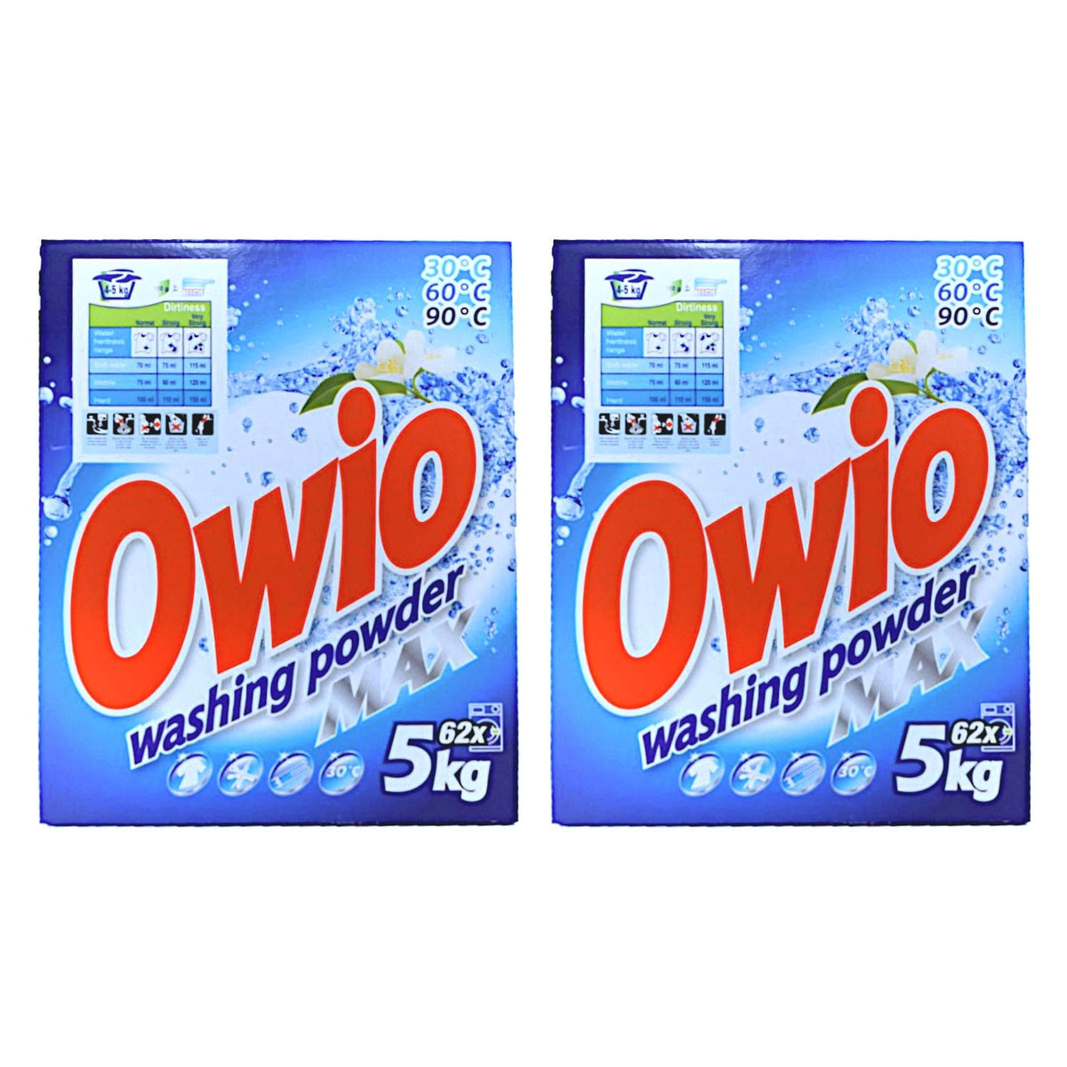 Produkt OWIO Proszki do prania 2x Proszek do prania OWIO do białego 62 prania 5 kg K_034121_2