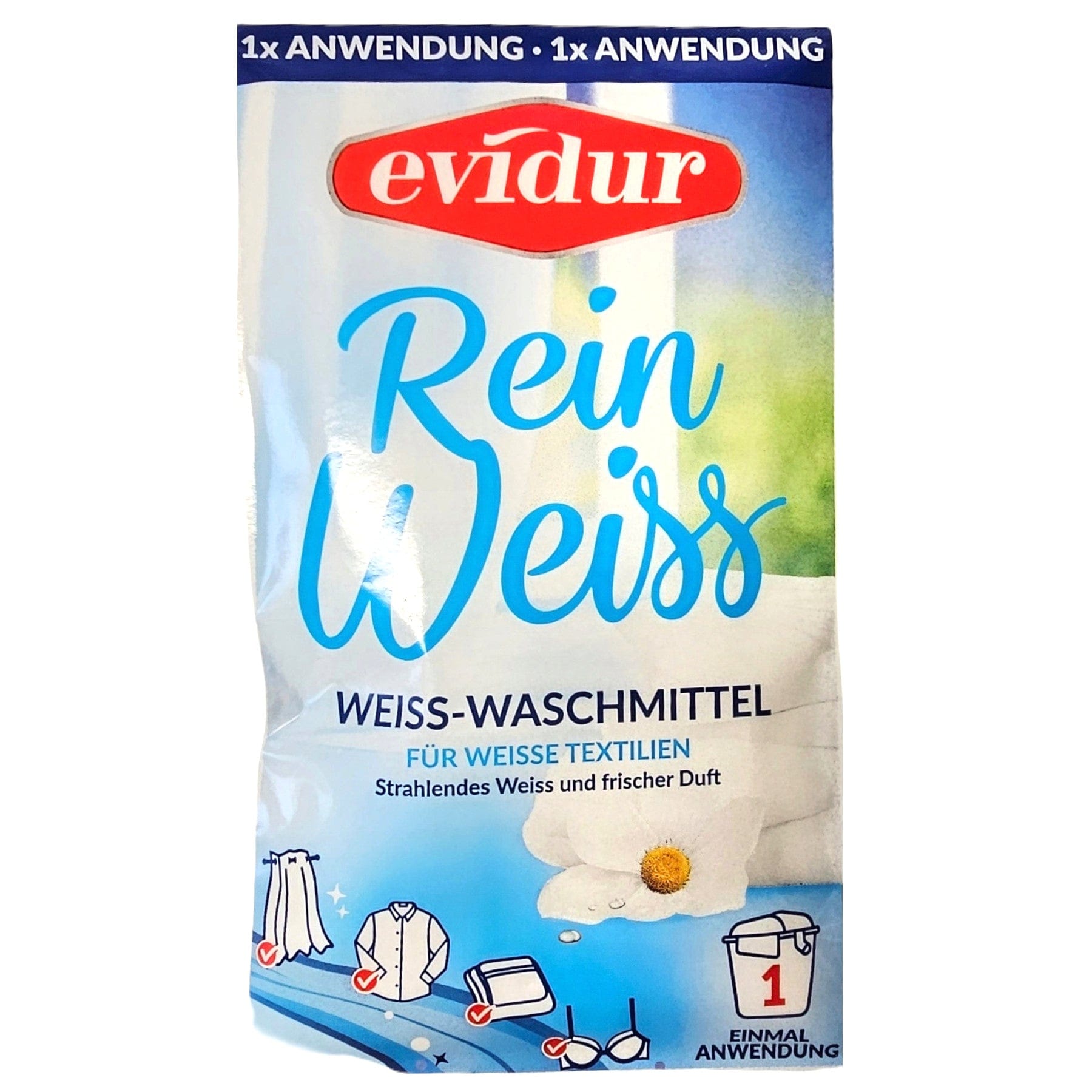 Produkt DALLI Proszki do prania Proszek do prania DALLI Evidur Reinweiss białe odplamiacz saszetka 60g 000014