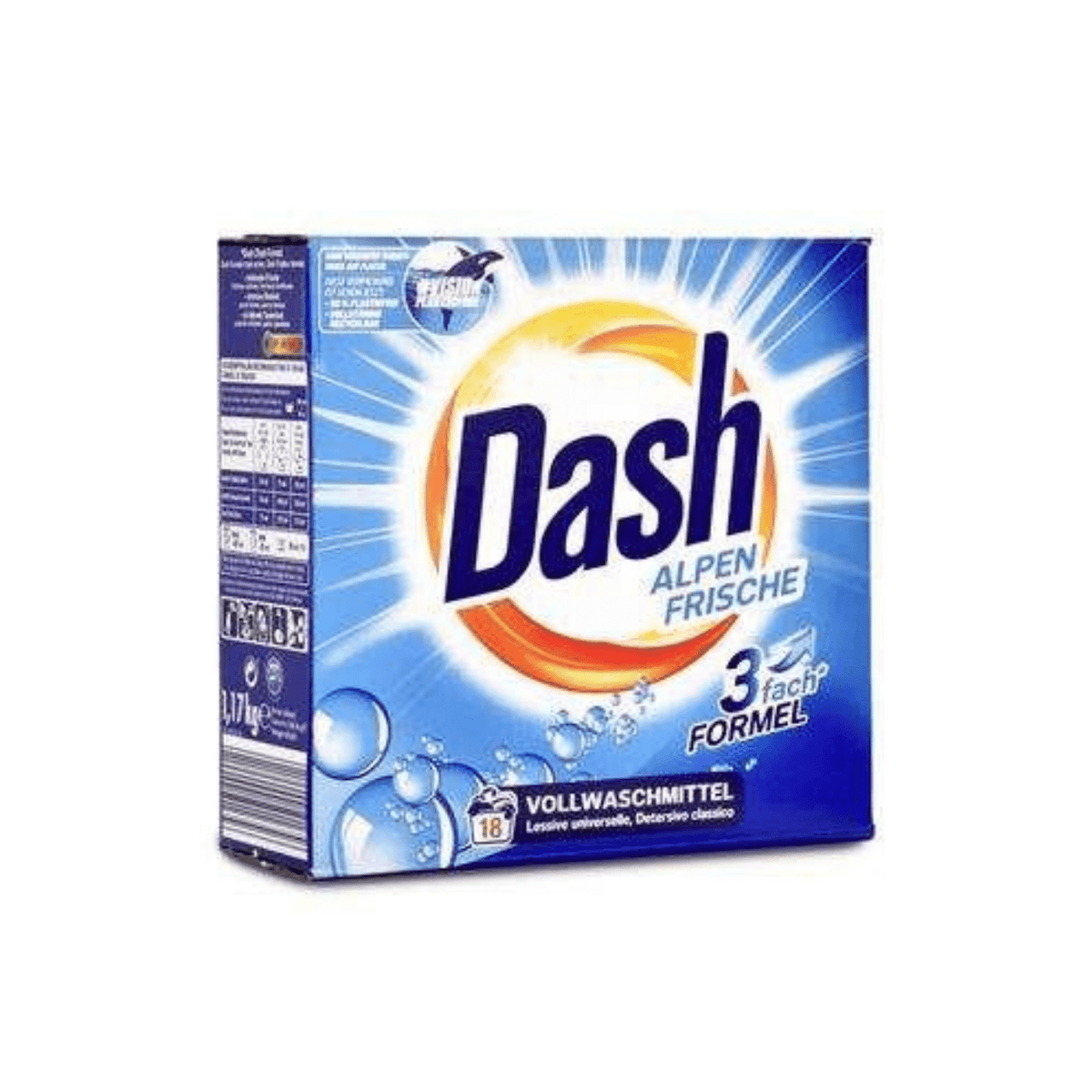 Produkt DASH Proszki do prania Proszek do prania DASH Alpen Frische Whites 18 prań 1,17 kg 026649