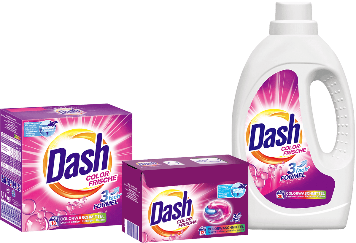 Produkt DASH Proszki do prania Proszek do prania DASH Color Frische 18 prań 1,17 kg 026648